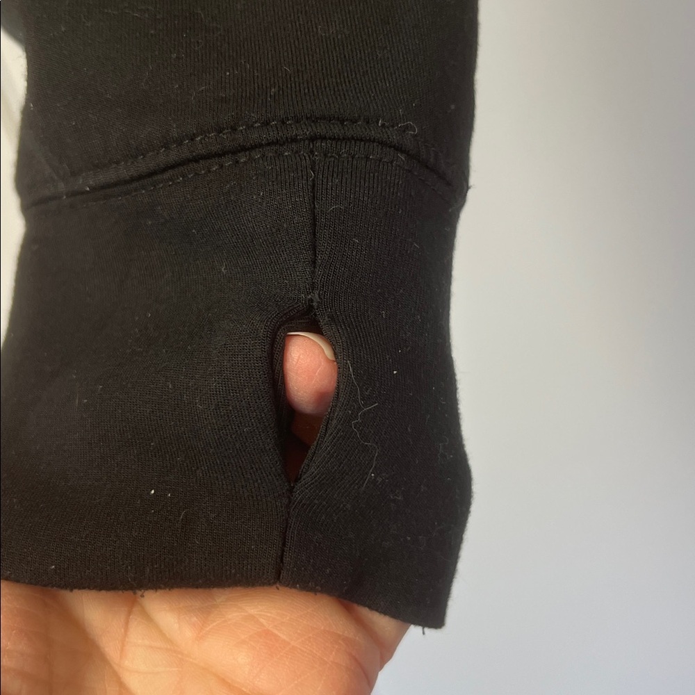 Black Women's Cropped Sweatshirt - Picture 3 of 6